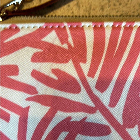 Kate Spade Pink and Cream Tropical Wristlet - Picture 3 of 8